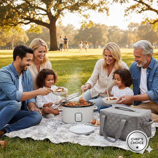 Drew Barrymore’s Beautiful 6 Qt Programmable Slow Cooker – Effortless Meals Stunning Design (White Icing)