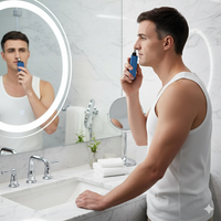 ABSF Nose Hair Trimmer 2 In 1 Nasal Hair Cutter Electric Portable Nose Trimmer Rechargeable With Dust Protection Cap